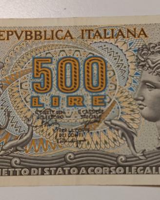 29#. Banconota 500 lire Aretusa.