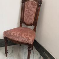 Sedie in velluto rosa