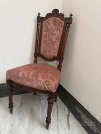 Sedie in velluto rosa