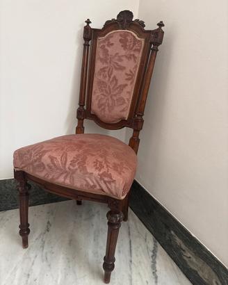 Sedie in velluto rosa