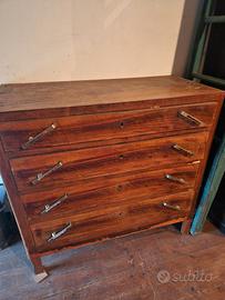 cassettiera in legno