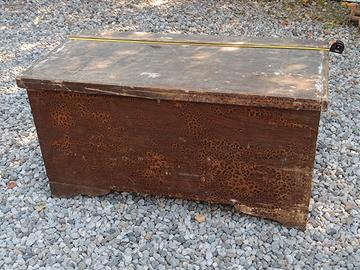 baule in legno vintage  da esterno 