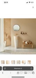 TIKAMOON Lavabo a colonna in marmo cream KONI