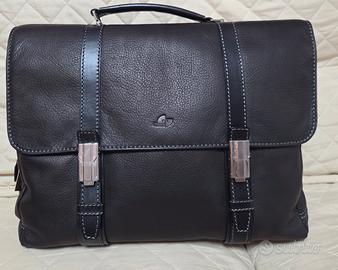 Borsa legale in vera pelle nera TEMPORA