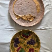 Vassoi in acciaio/piatti in ceramica