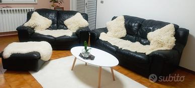 Divani neri in vera pelle
