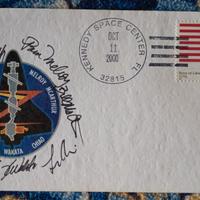 space shuttle busta autografata
