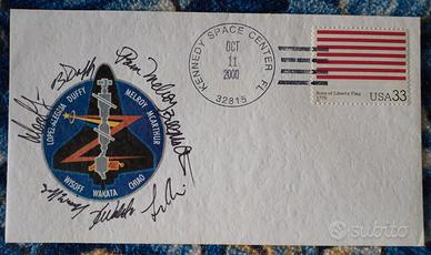 space shuttle busta autografata