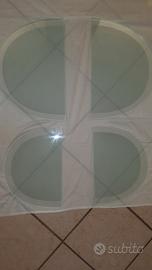 Mensole in vetro satinato semicircolari