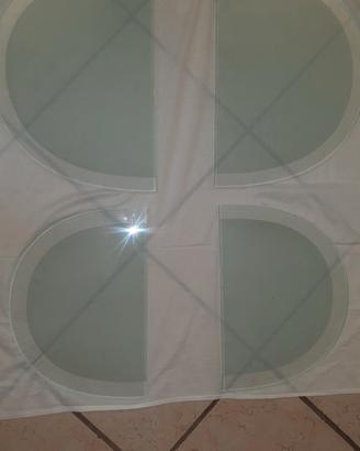 Mensole in vetro satinato semicircolari