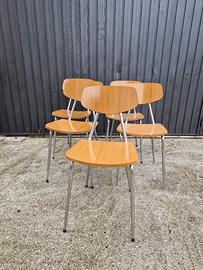 Set di 5 Sedie Vintage in Formica Anni '60