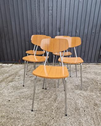 Set di 5 Sedie Vintage in Formica Anni '60