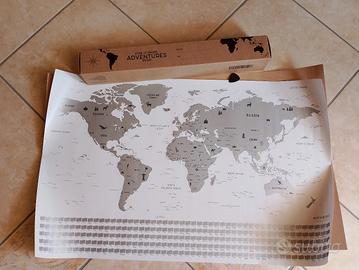 Cartina del Mondo da Grattare - Nuova con Scatola