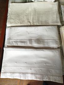 lenzuola in cotone ricamato letto singolo