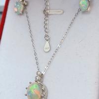 opale australiano Collana e orecchini 