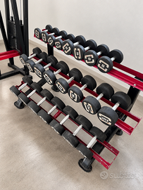 Set Manubri Professionali 2–30 kg +3 Rastrelliera