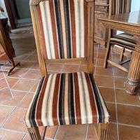 Sedie eleganti legno e velluto
