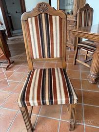 Sedie eleganti legno e velluto