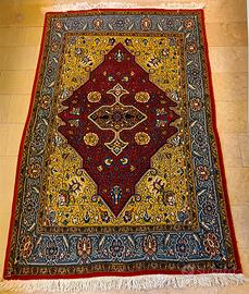 Tappeto persiano Ghom 170 x 110 cm con medaglione
