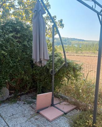 Ombrellone da giardino a braccio decentrato 3x3