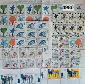 Italia Rep. Lotto franc. nuovi 1986 scontati