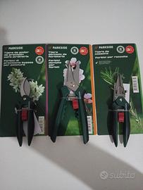 set di 3 forbici da giardinaggio originale 