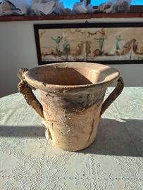 Antico Cantaro in terracotta smaltata, XIX secolo