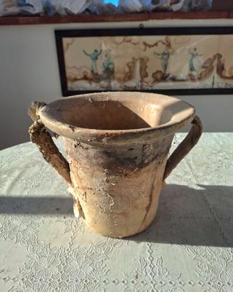 Antico Cantaro in terracotta smaltata, XIX secolo