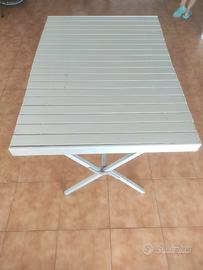 Tavolo Campeggio Alluminio Pieghevole 112,5x80 cm