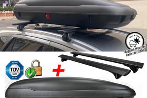 Baule Box Tetto 400Lt con BARRE per Skoda Enyaq