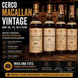 Macallan vintage anni '60, '70, '80 e whisky
