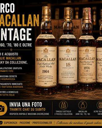 Macallan vintage anni '60, '70, '80 e whisky
