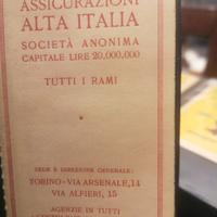 1928,calendario con agenda affabetica. lotto 270