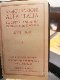 1928,calendario con agenda affabetica. lotto 270