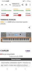 PIANOFORTE YAMAHA DGX 630