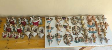 angeli acquasantiera in resina fatti a mano lotto