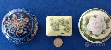 3 SUPERBE Scatoline portag. LIMOGES d'epoca