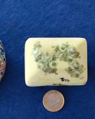 3 SUPERBE Scatoline portag. LIMOGES d'epoca