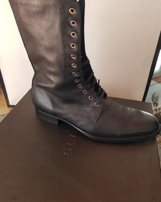Stivali stivaletti Gucci uomo moto 45 