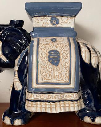 Sgabello/Supporto per Piante Elefante in Ceramica