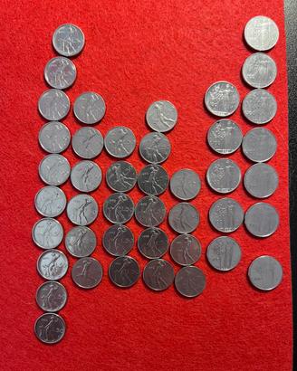 LOTTO Monete 50/100 lire piccole dal 1990 al 1995