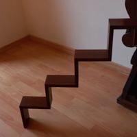 Scaletta mensola in massello di Castagno