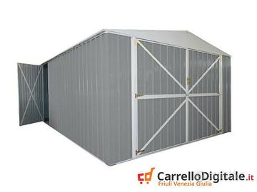 Box acciaio garage lamiera 360x600 grigio chiaro
