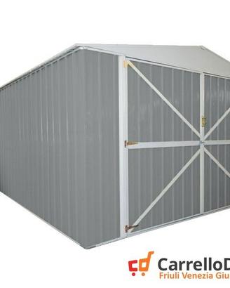 Box acciaio garage lamiera 360x600 grigio chiaro