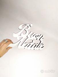 scritta in rilievo da appendere buone feste