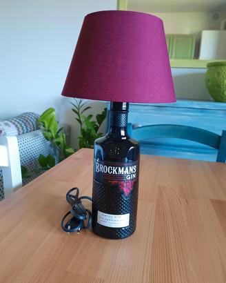 Lampada artigianale bottiglia Brockmans Gin