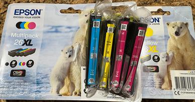 cartucce epson 26 (orso polare) + tampone ricambio