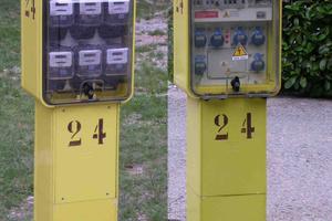 Distributore di energia per camper e roulotte