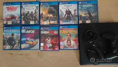 PS4 Slim 500GB + controller + 9 giochi PlayStation