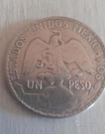 Moneta argento antica un peso